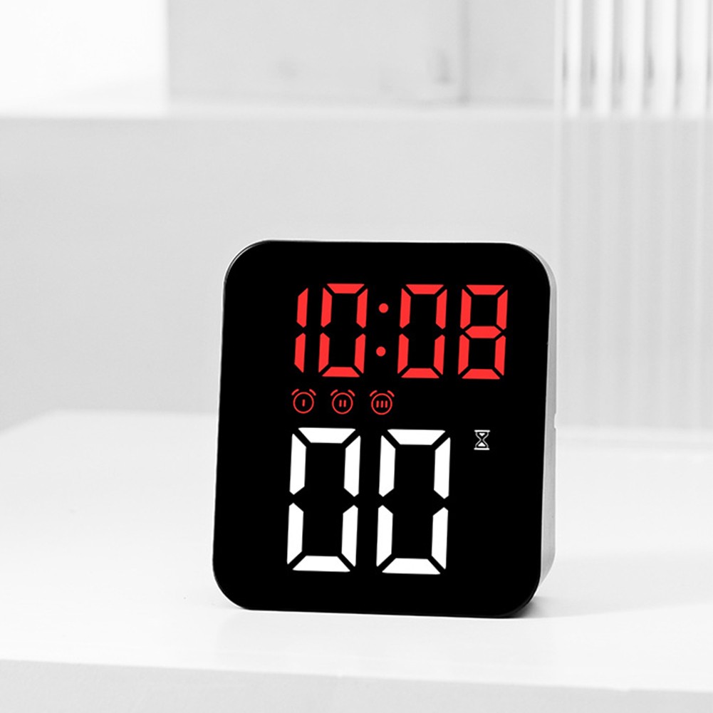 LED Digitaler Wecker mit 3 Alarmen und Helligkeitsregelung für einfache Anzeige - Bild 23 von 24