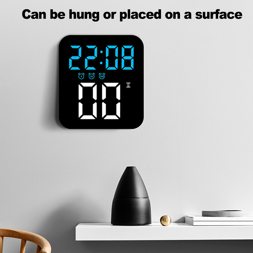 LED Digitaler Wecker mit 3 Alarmen und Helligkeitsregelung für einfache Anzeige - Bild 13 von 24