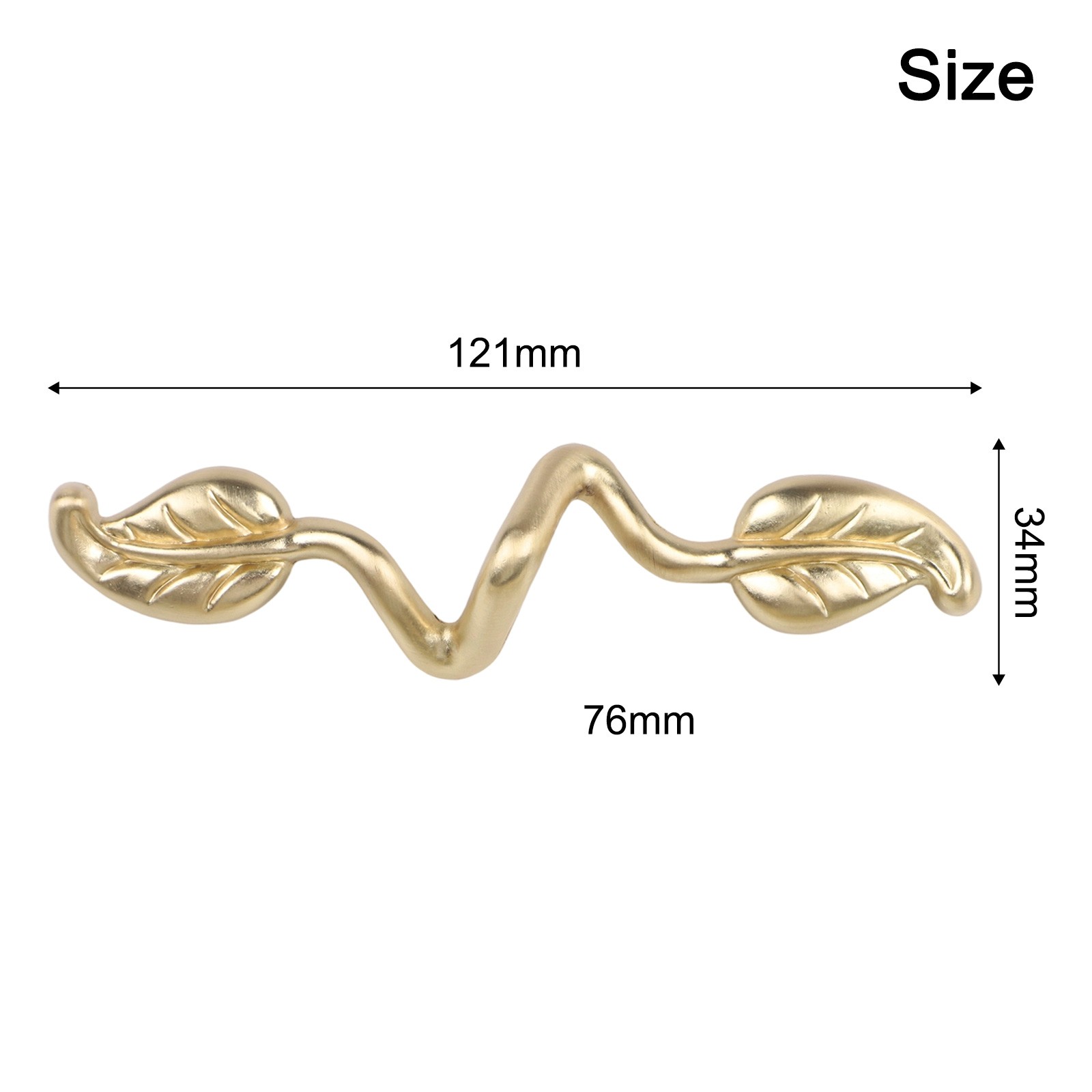 Leaf Patterned Cabinet Handles with Simple Installation Set of 2 Pieces