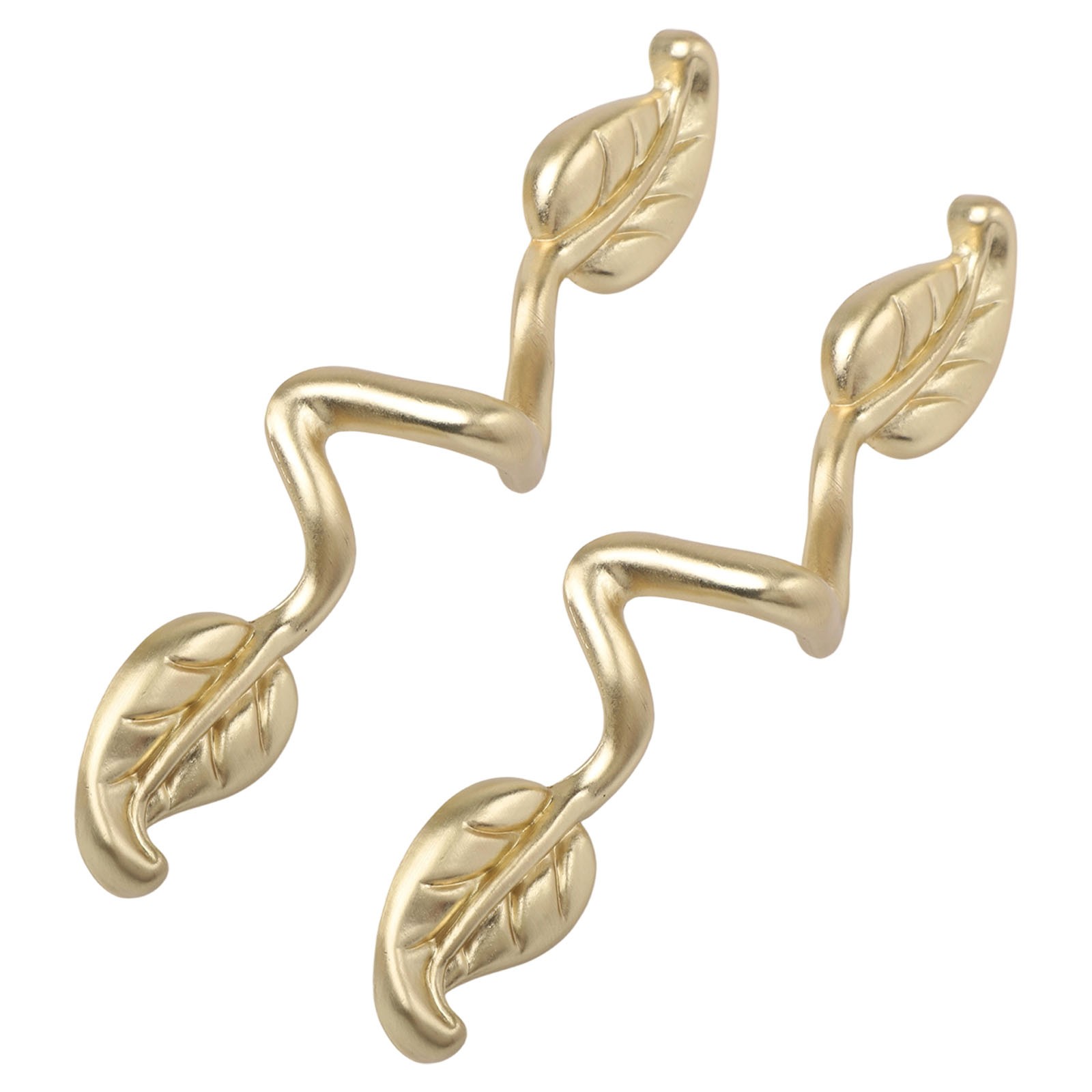 Leaf Patterned Cabinet Handles with Simple Installation Set of 2 Pieces