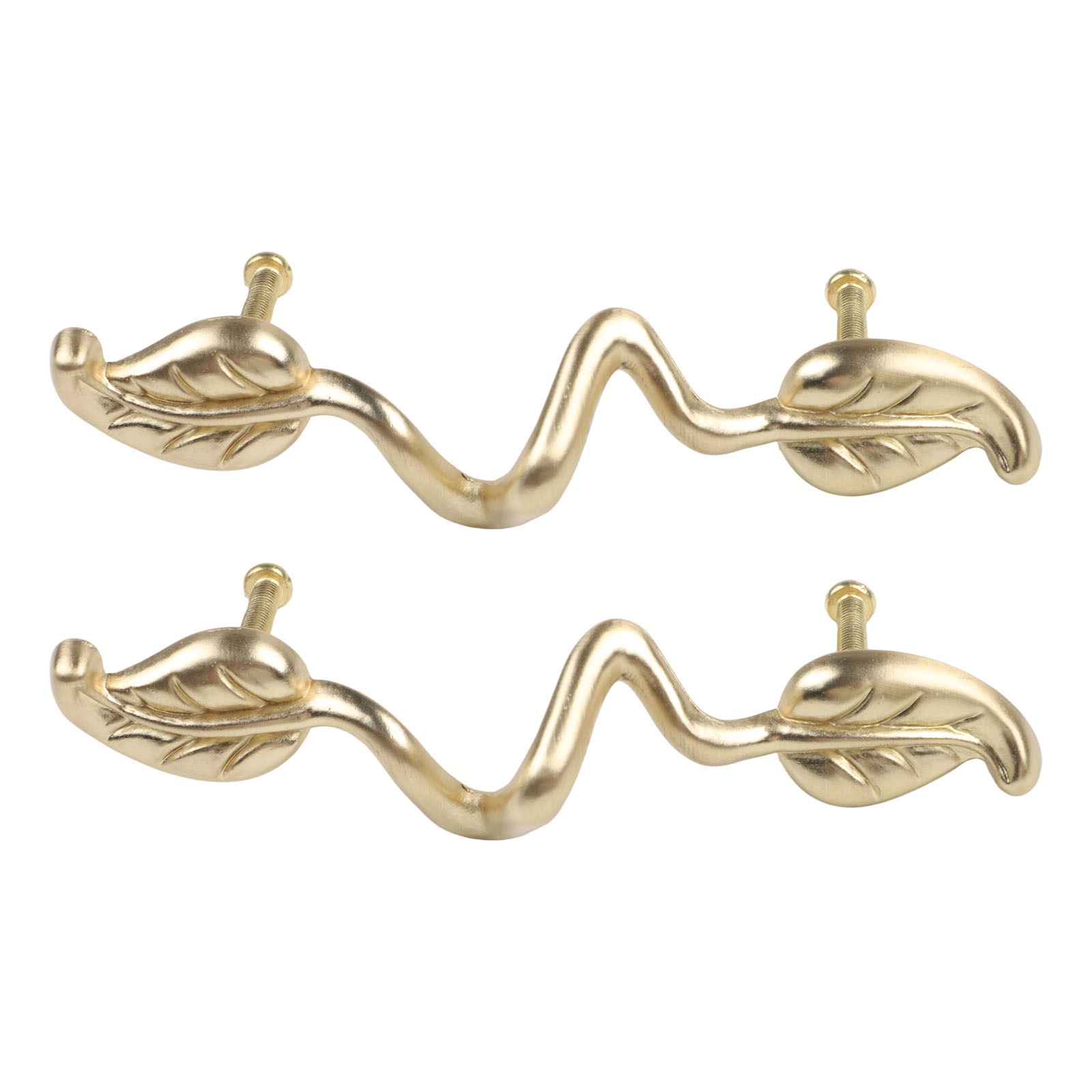 Leaf Patterned Cabinet Handles with Simple Installation Set of 2 Pieces