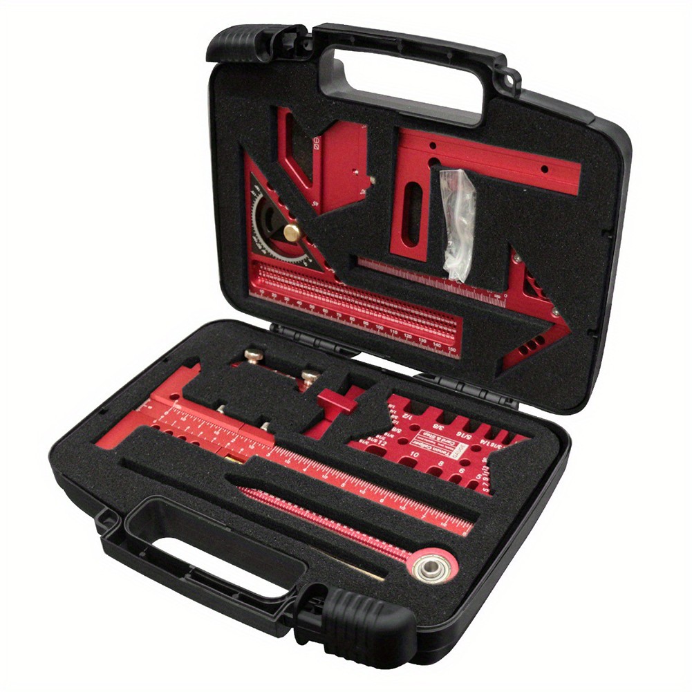 Quadrat Winkel Holzbearbeitung Messwerkzeug Kit Aluminiumlegierung Layout Markierung Set - Bild 11 von 16