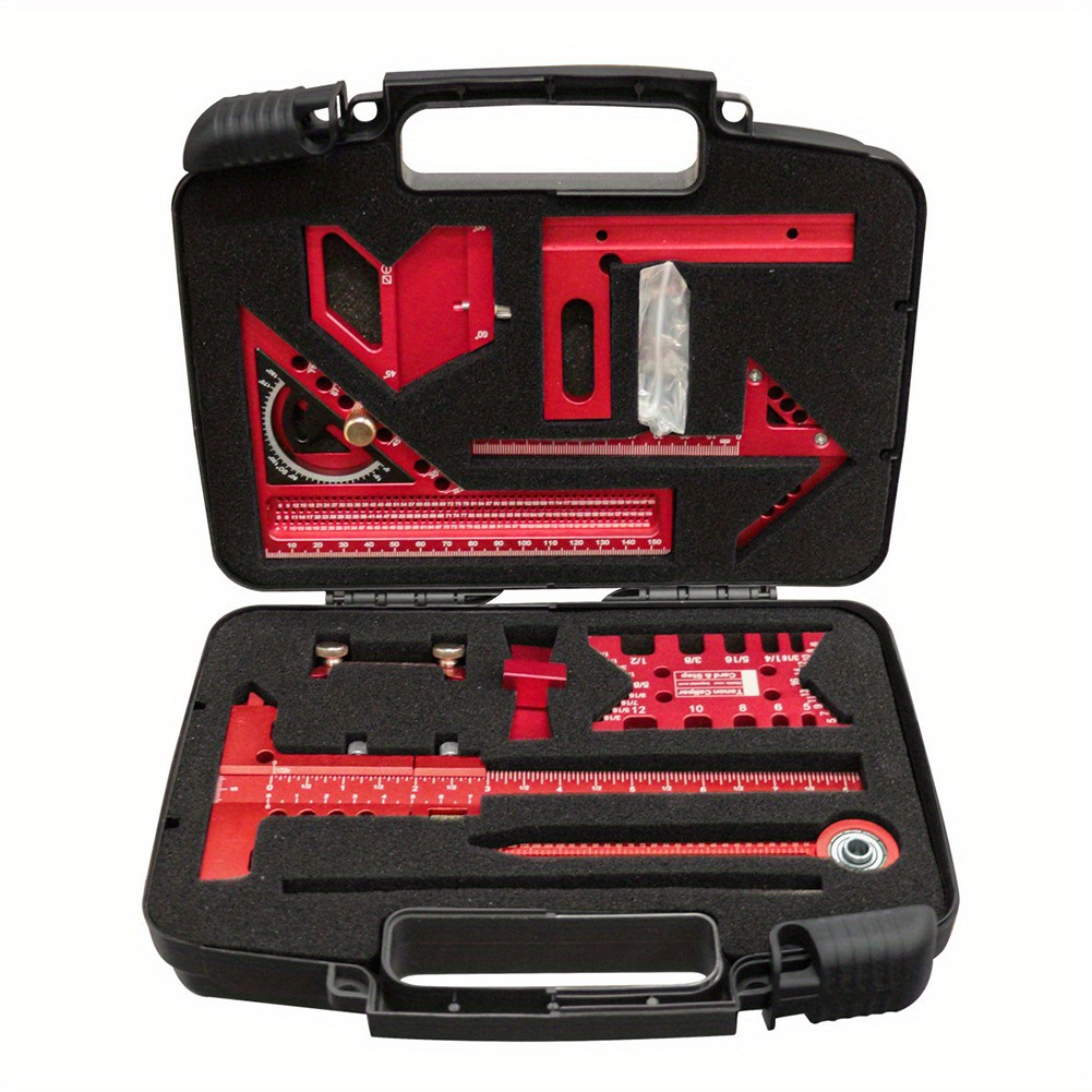 Quadrat Winkel Holzbearbeitung Messwerkzeug Kit Aluminiumlegierung Layout Markierung Set - Bild 13 von 16
