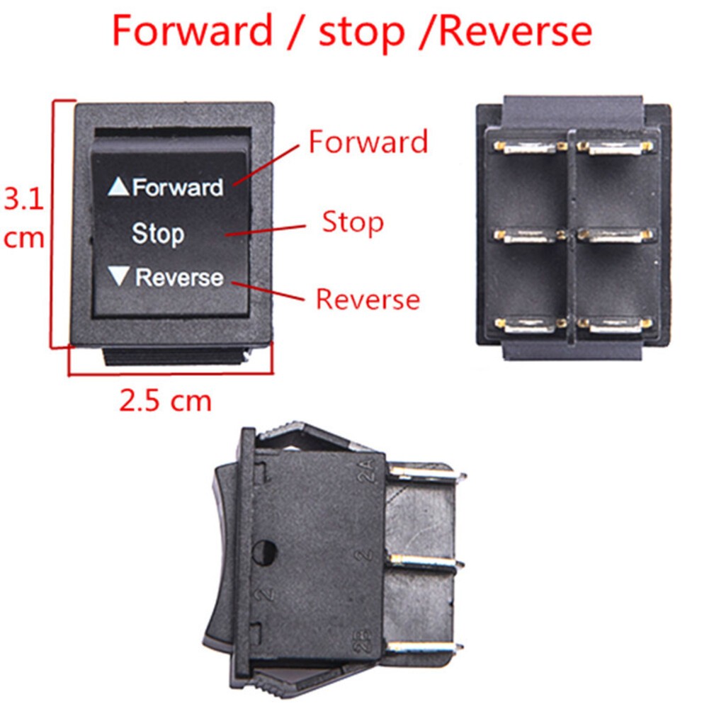 Forward Reverse Switch 2 Pack for Ride On Cars Supporting 6V 12V 24V Systems