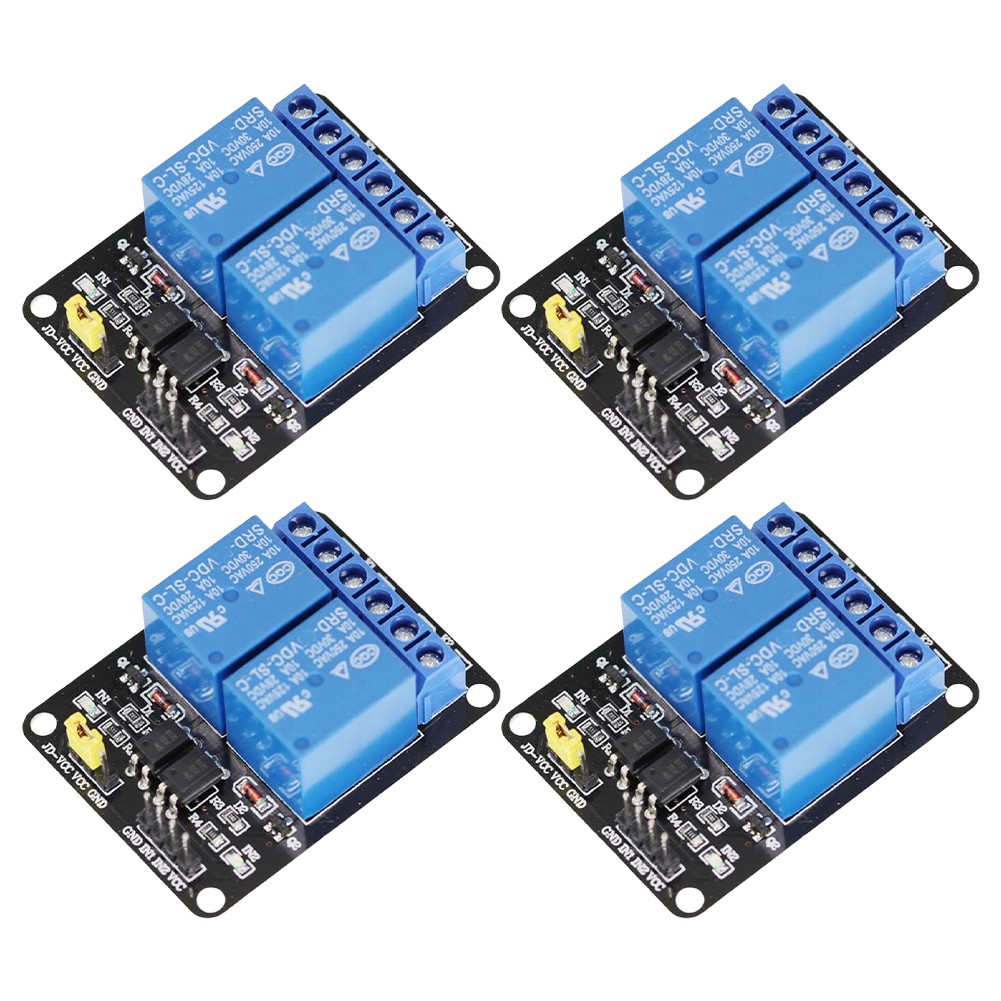 4pcs 12V 24V 2 Way Bidirectional Relay Module with Optocoupler for MCU Projects