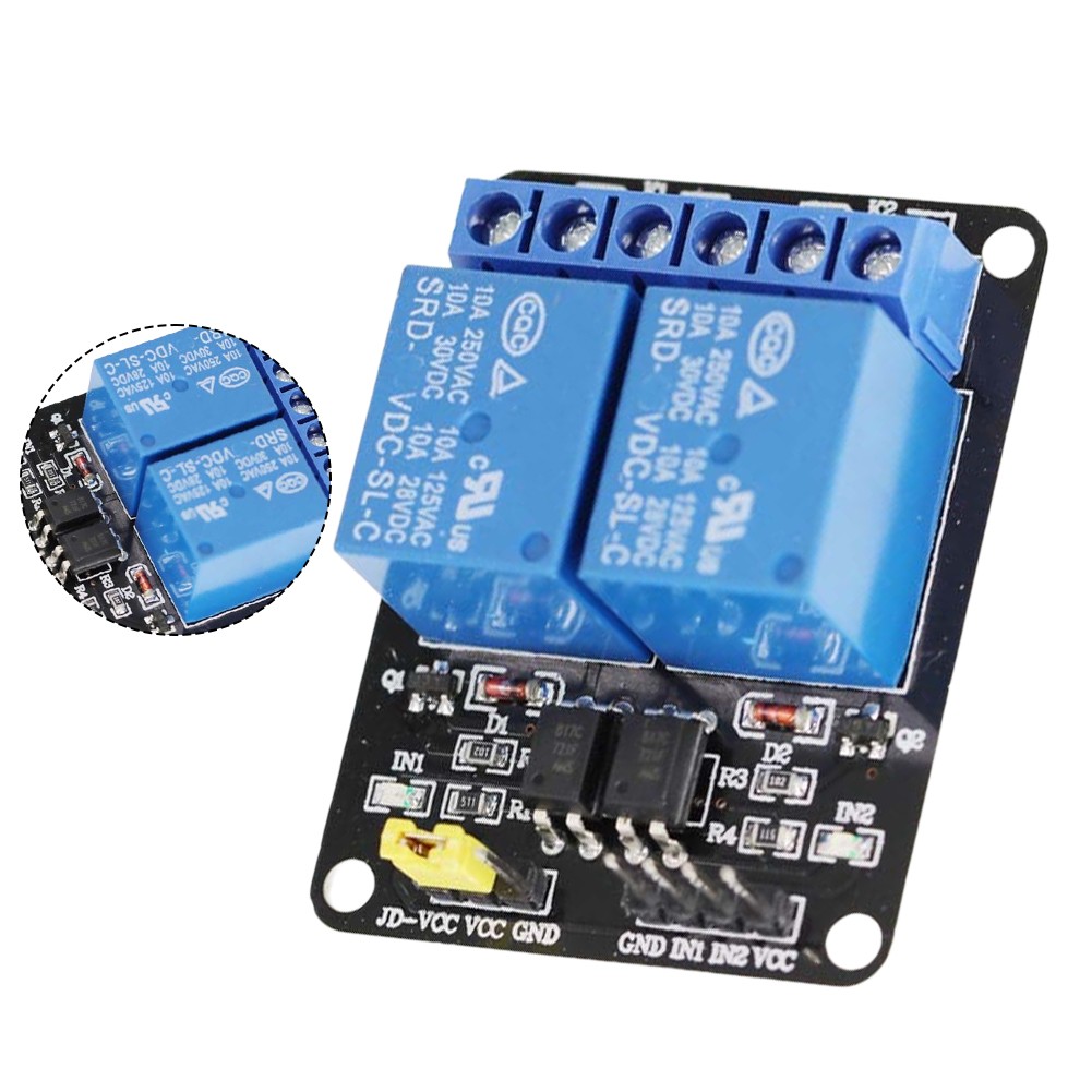 4pcs 12V 24V 2 Way Bidirectional Relay Module with Optocoupler for MCU Projects
