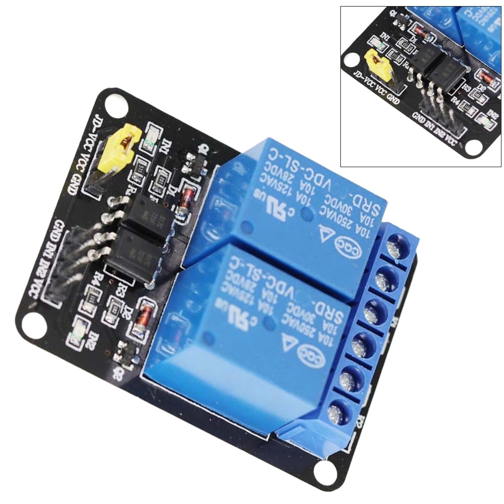 4pcs 12V 24V 2 Way Bidirectional Relay Module with Optocoupler for MCU Projects