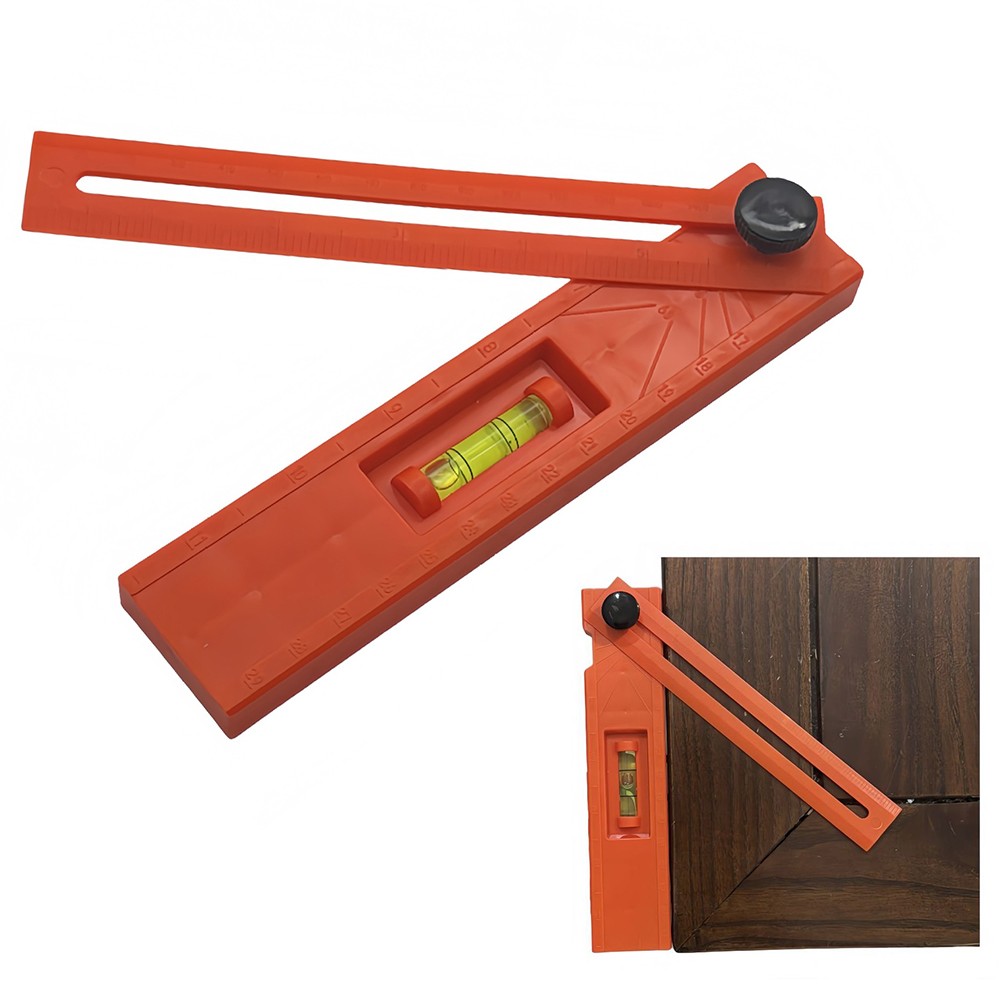 Multiangle Marking Ruler Gauge with Level for Woodworker Layout and Measuring