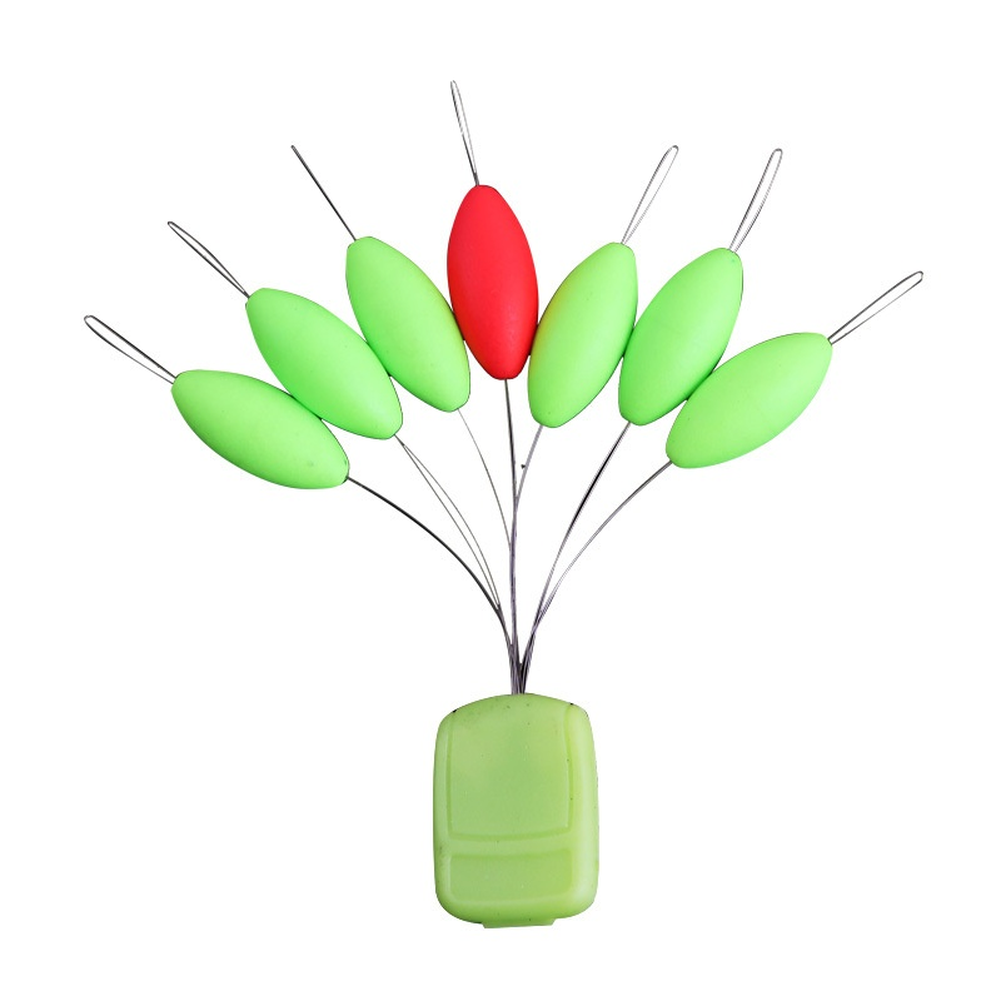 Lot 6 Indicateurs Mousse Olive Rouge – Flotteurs Pêche à La Mouche Haute Visibilité