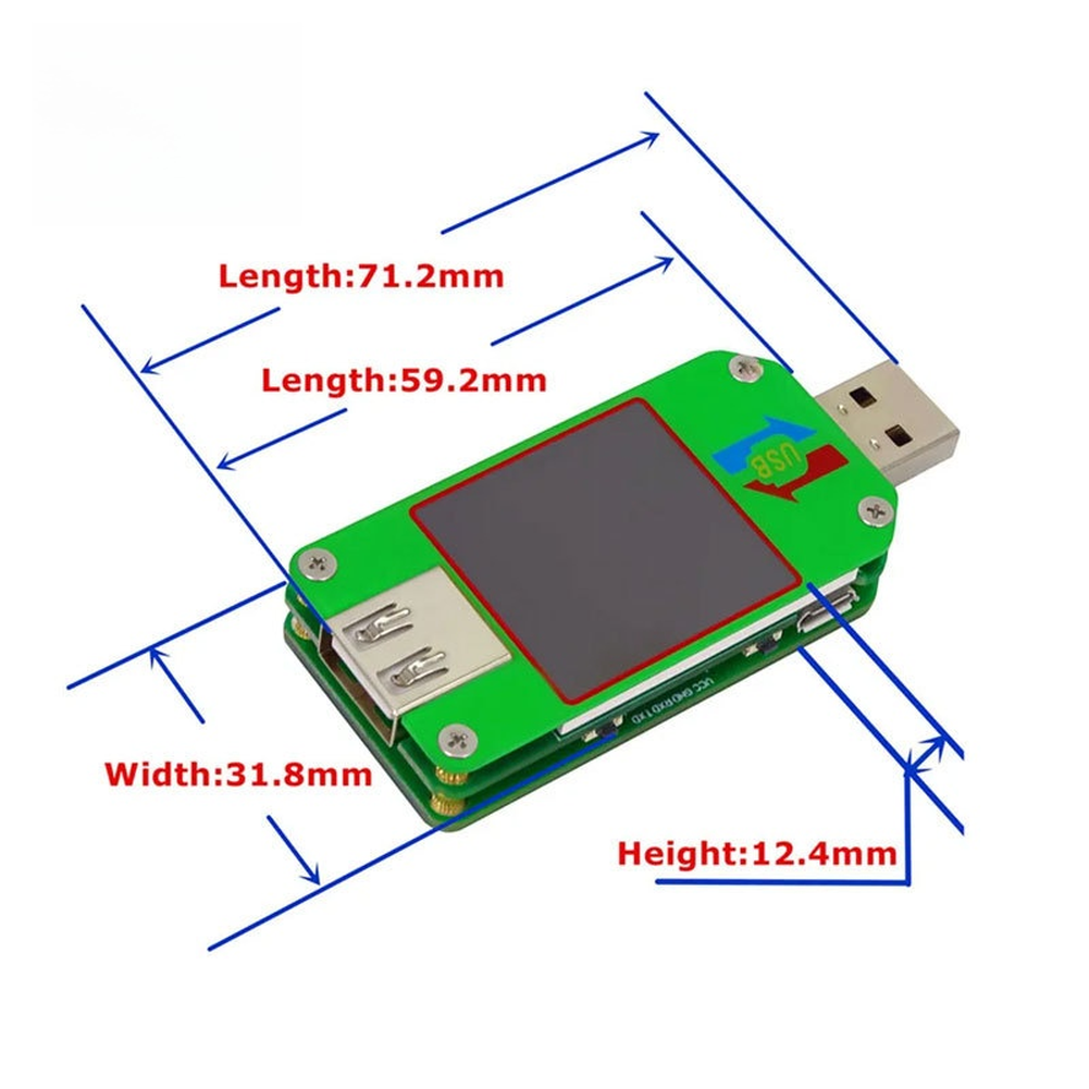Color Screen USB Tester for Measuring Voltage Current with Wireless Control