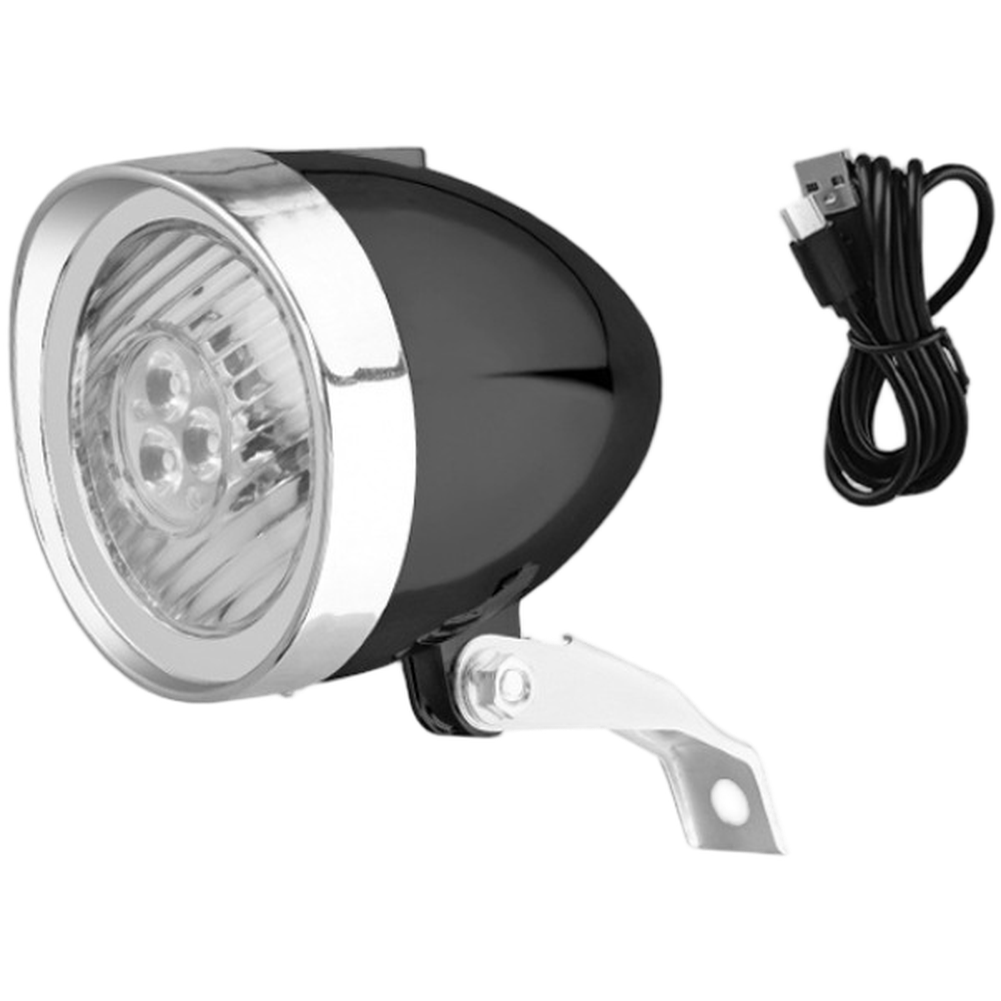 Bicycle Front Headlight USB Rechargeable with 3 LED Modes Waterproof Build