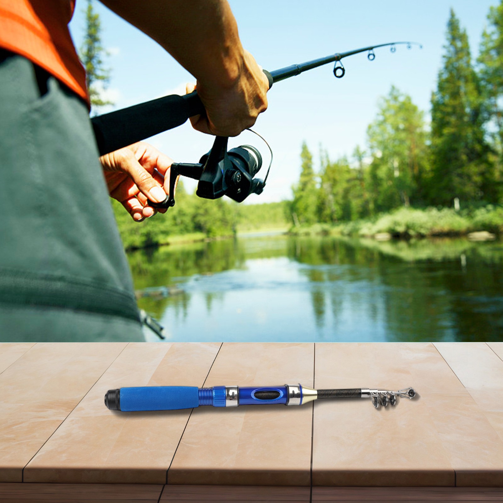 Travel Fishing Telescopic Fishing Rod Lightweight Travel Rod Efficient Catching