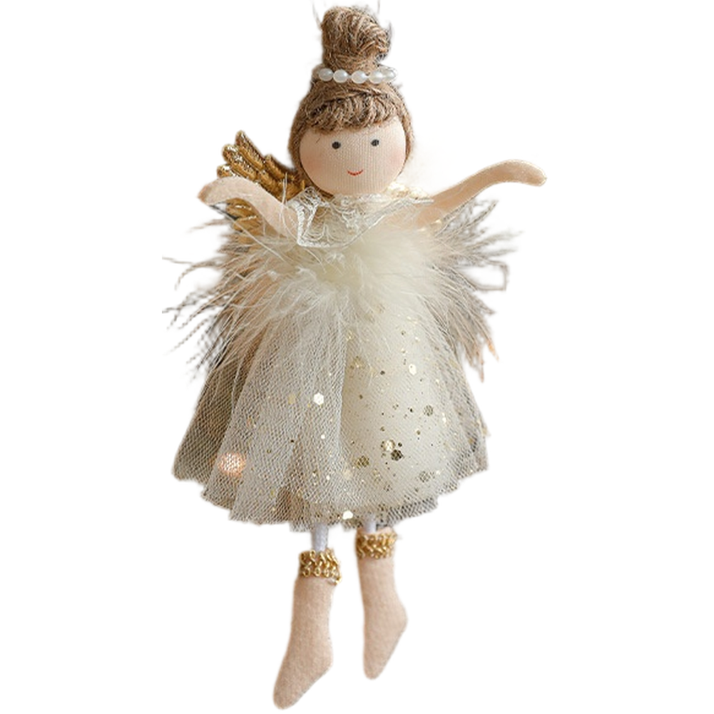 Colgante de Navidad para Árbol Lindo Muñeca Ángel y Niña Decoración de Tul - Imagen 17 de 20