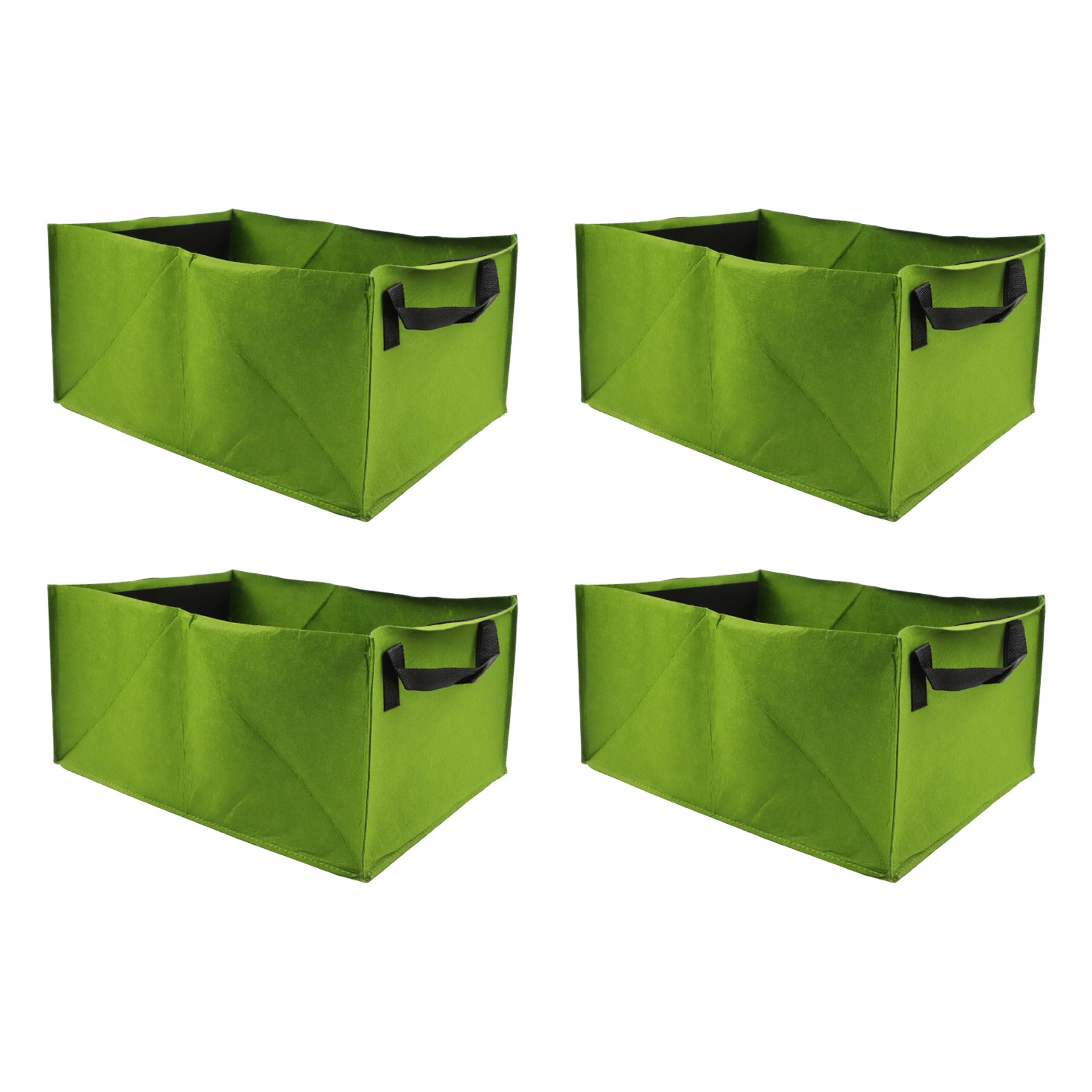 Rectangular Grow Bags for Vegetables 4Pcs Set with Ample Planting Space