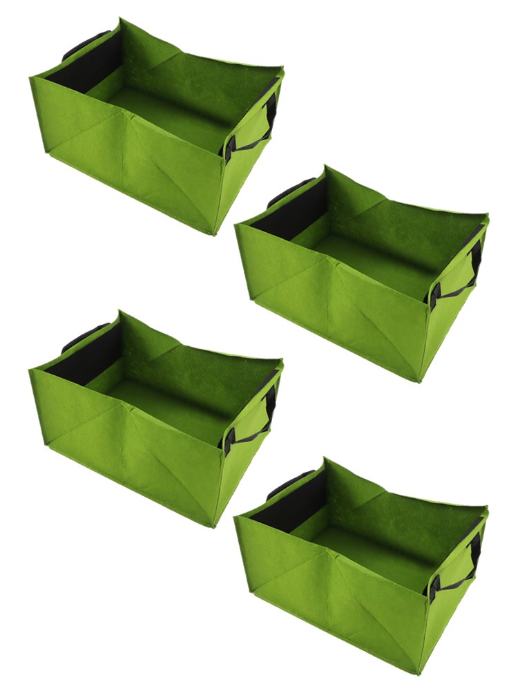 Rectangular Grow Bags for Vegetables 4Pcs Set with Ample Planting Space