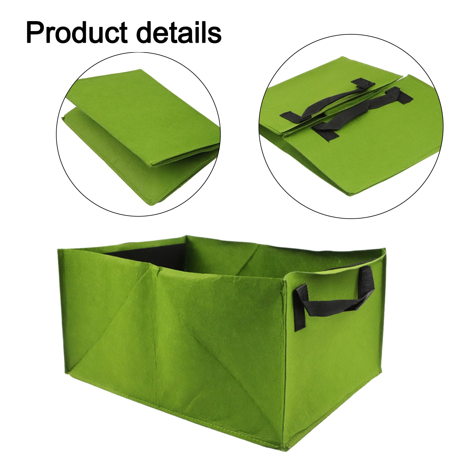Rectangular Grow Bags for Vegetables 4Pcs Set with Ample Planting Space
