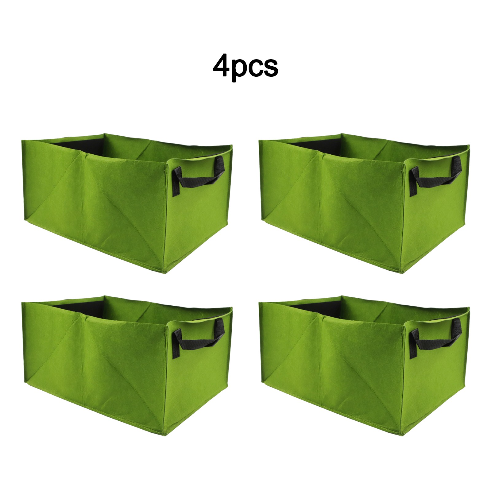 Rectangular Grow Bags for Vegetables 4Pcs Set with Ample Planting Space