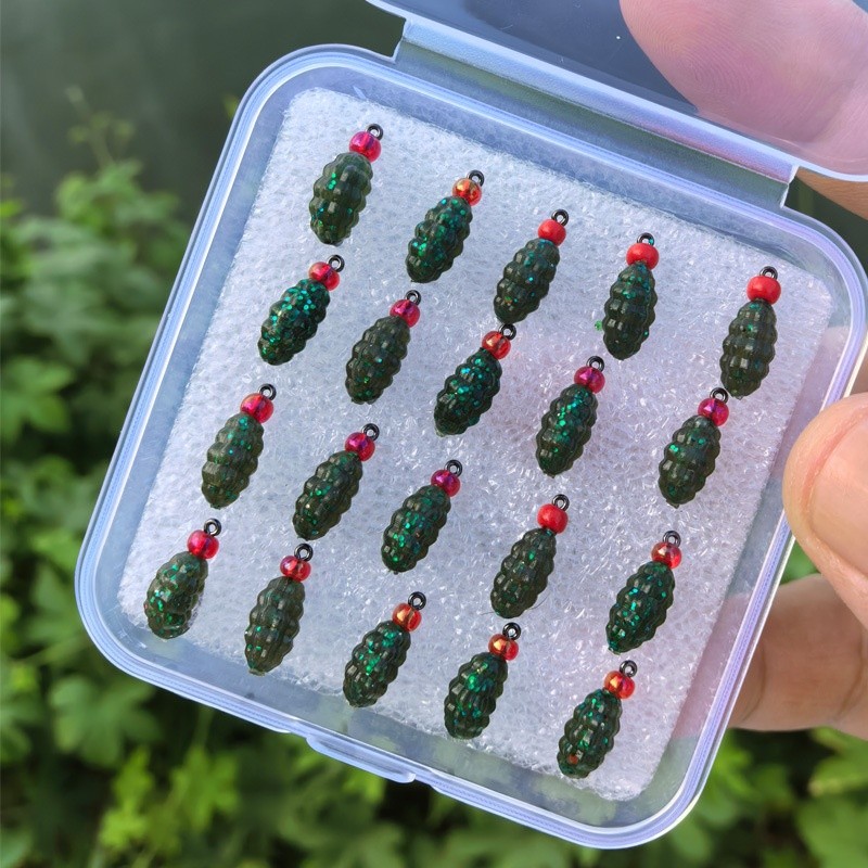 Jiangchui Soft Artificial Maggots Fly Fishing Bait for Trout Bass Crappie