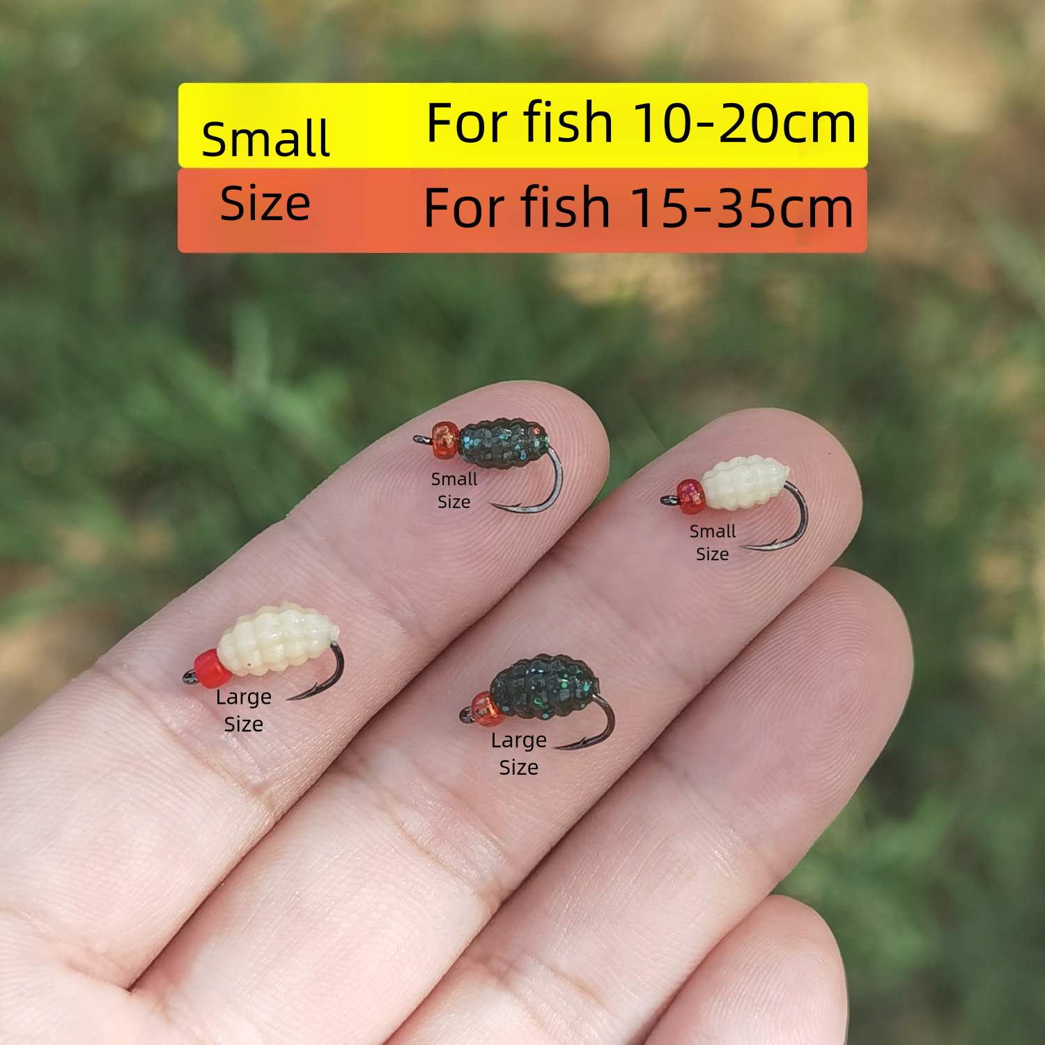 Jiangchui Artificial Maggots Soft Bait Lures for Bass Crappie For Trout