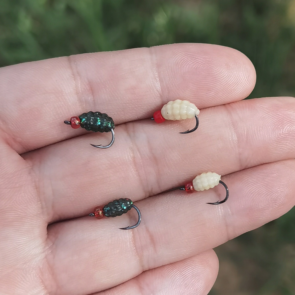 Jiangchui Artificial Maggots Soft Bait Lures for Bass Crappie For Trout