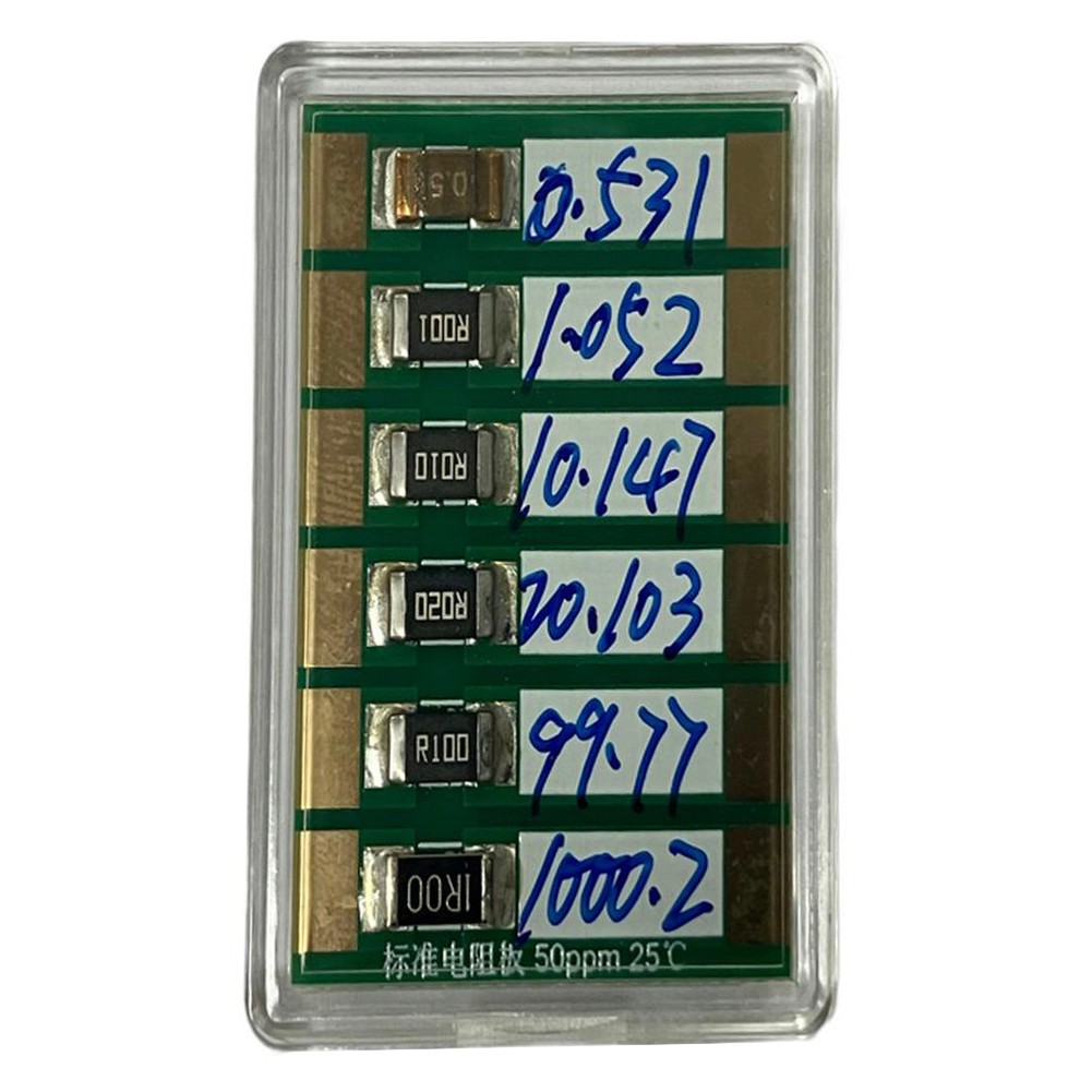 Four Wire Resistance Calibration Board with Six Resistance Values for Testing