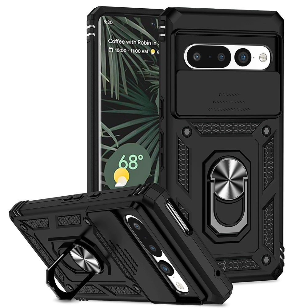For Pixel 10 Phone Shell with Sliding Privacy Cover and Ring Holder Stand - Picture 13 of 16