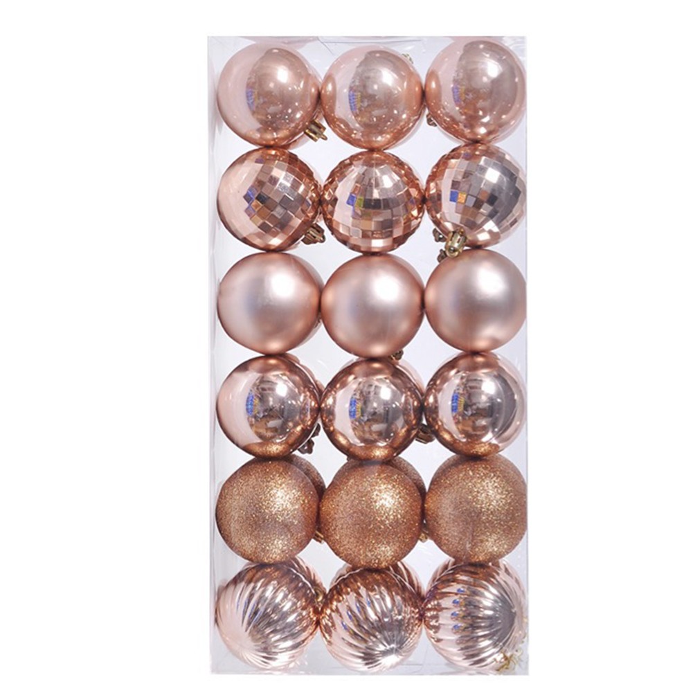 36 Stück Kunststoff Weihnachtsschmuck Kugelschmuck für Baum und Kranz - Bild 26 von 28