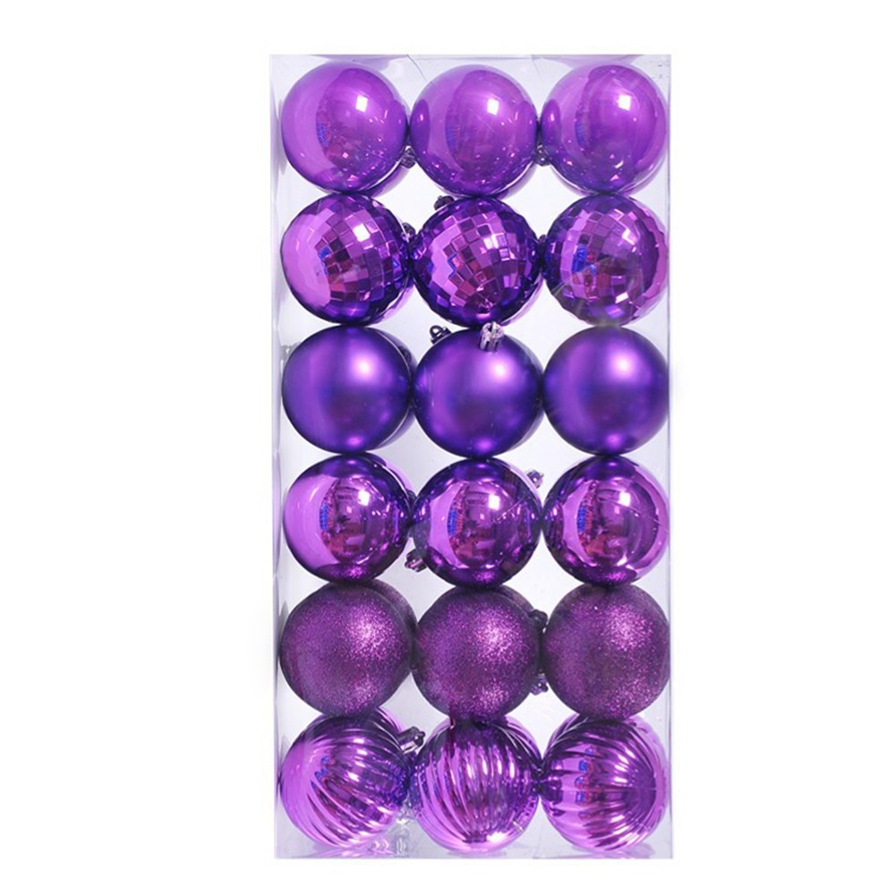 36 Stück Kunststoff Weihnachtsschmuck Kugelschmuck für Baum und Kranz - Bild 27 von 28