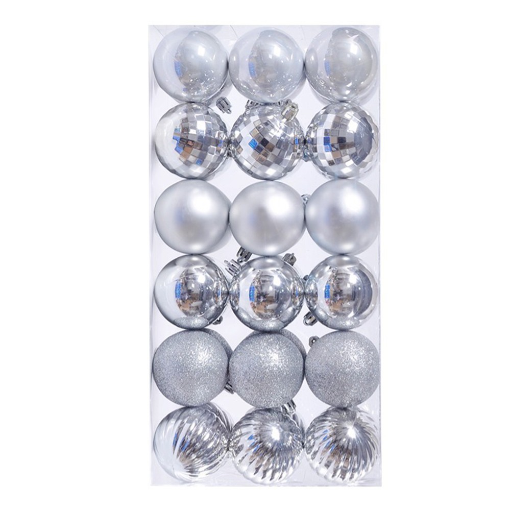 36 Stück Kunststoff Weihnachtsschmuck Kugelschmuck für Baum und Kranz - Bild 23 von 28