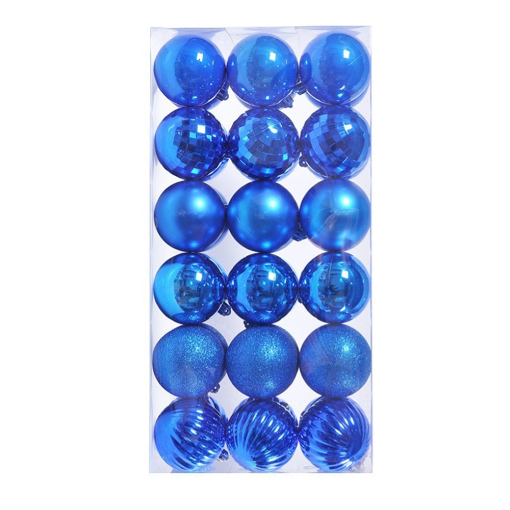 36 Stück Kunststoff Weihnachtsschmuck Kugelschmuck für Baum und Kranz - Bild 25 von 28