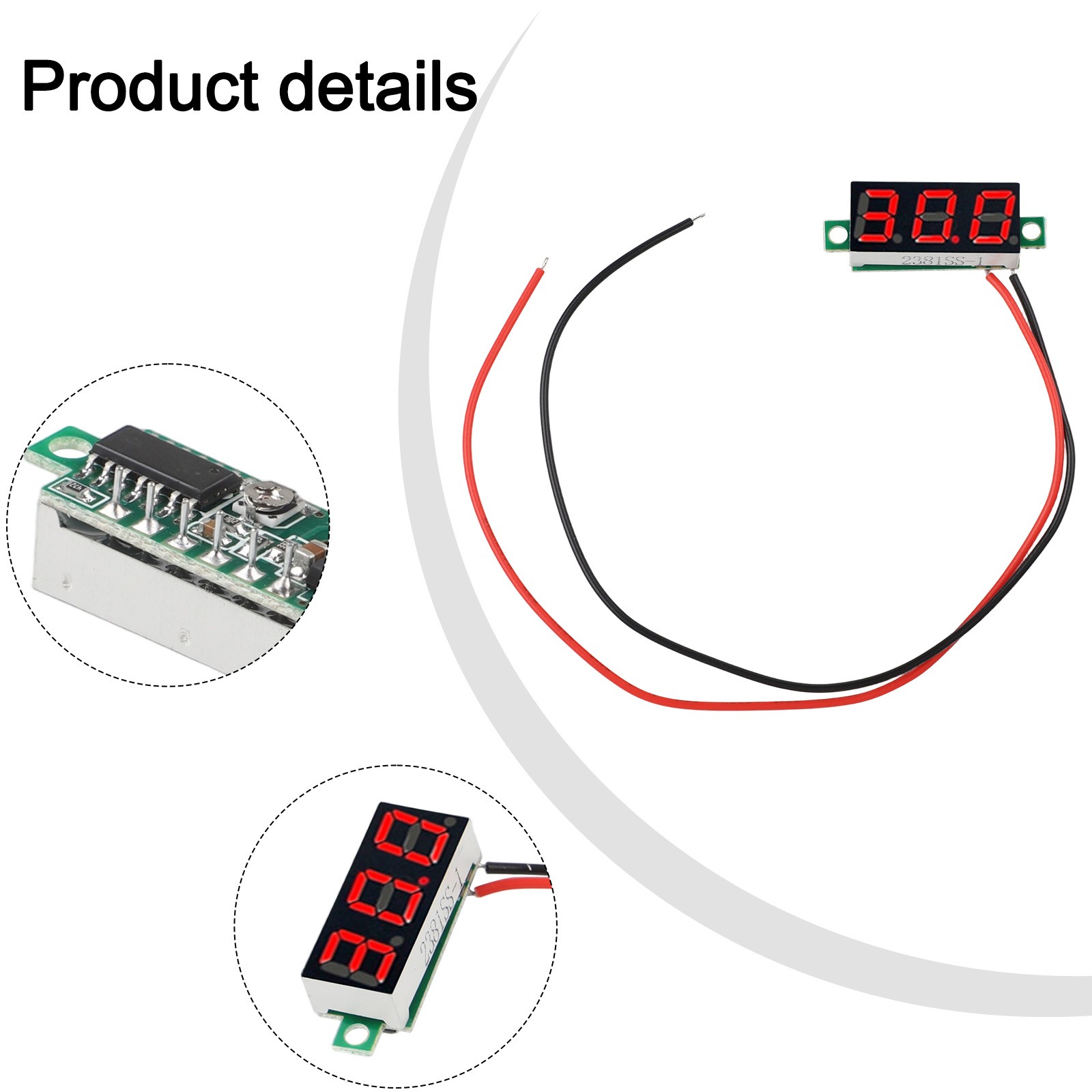 Digital Voltmeter with Reverse Connection Protection & Fine tuning Function