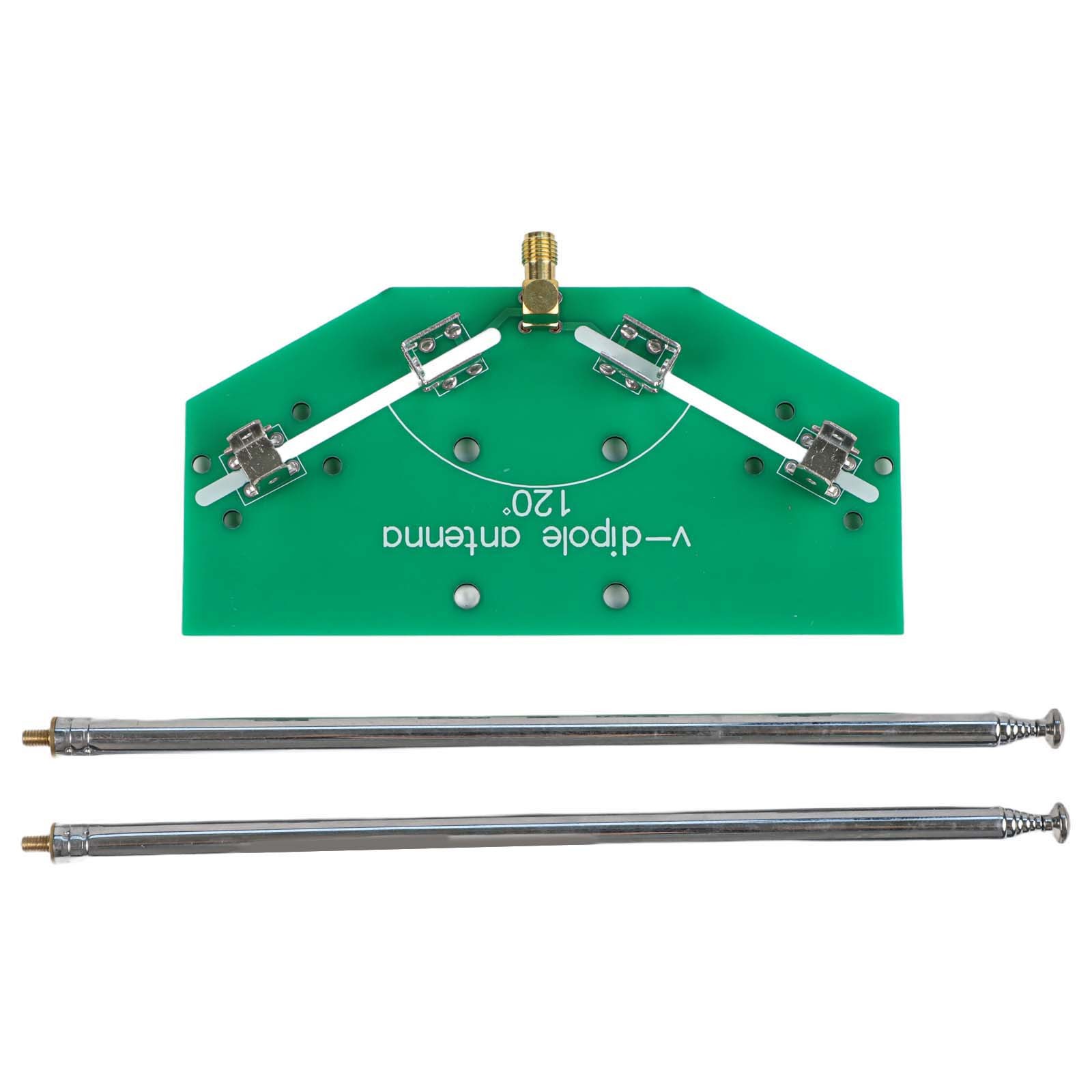 Adjustable V Dipole Antenna for 137MHz Signals with Soldered Components