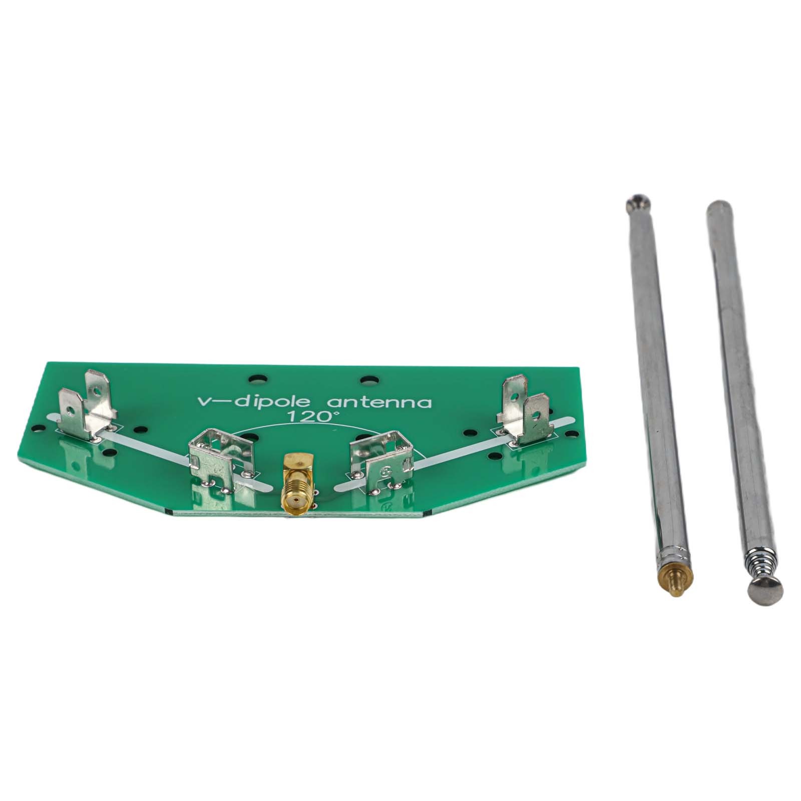 Adjustable V Dipole Antenna for 137MHz Signals with Soldered Components