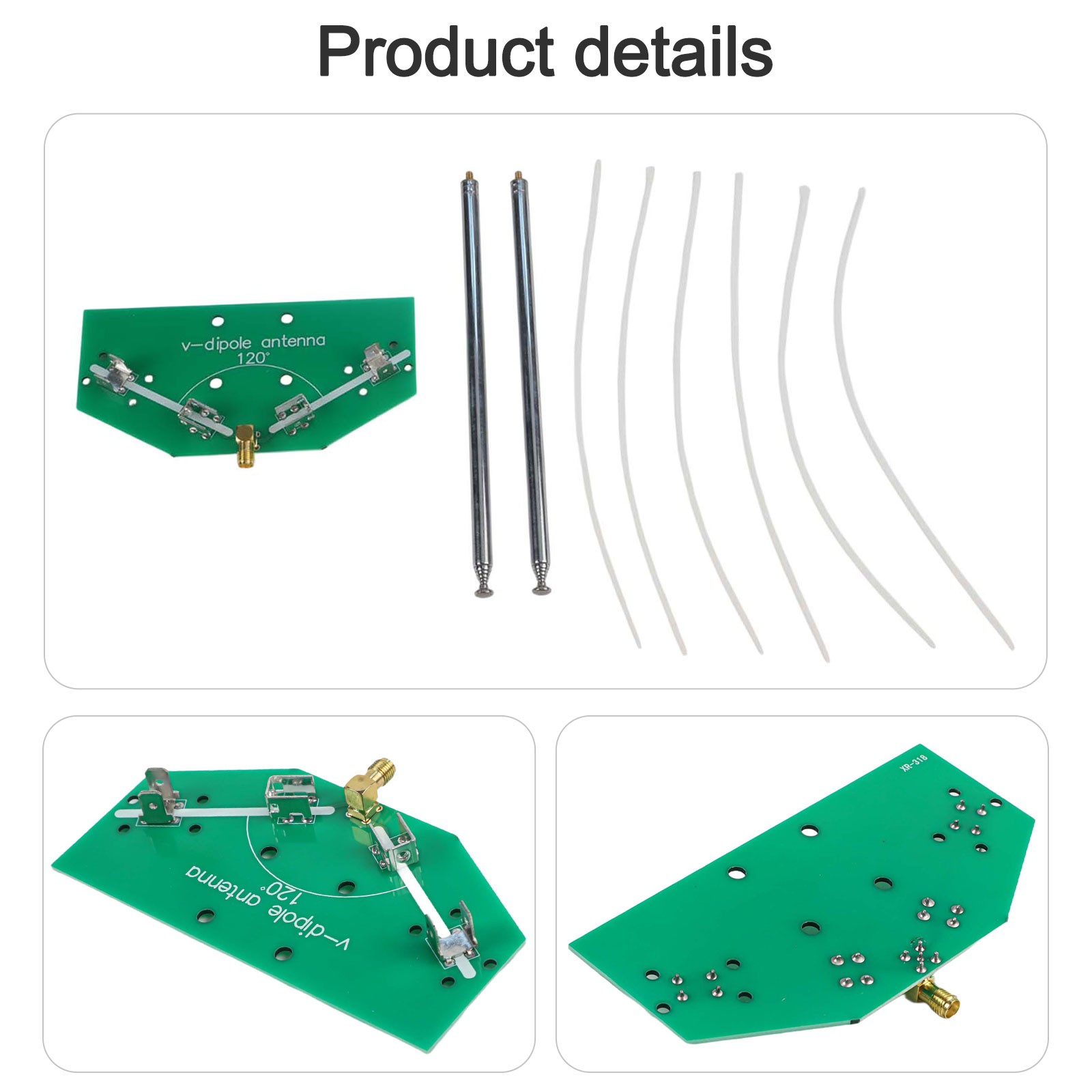 Adjustable V Dipole Antenna for 137MHz Signals with Soldered Components