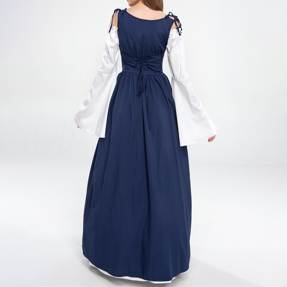 Women Tie Waist Robe Dress with Splicing Color for Events and Everyday Wear - Picture 24 of 44