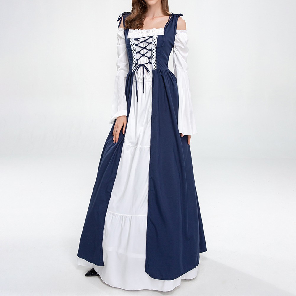 Women Tie Waist Robe Dress with Splicing Color for Events and Everyday Wear - Picture 25 of 44