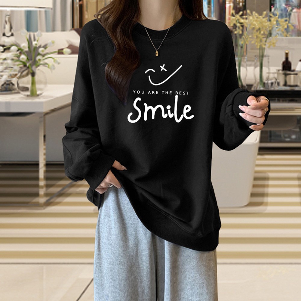 Printed Sweatshirt Thickened Sweatshirt Applicable To Female Moderate Elasticity - Picture 5 of 6