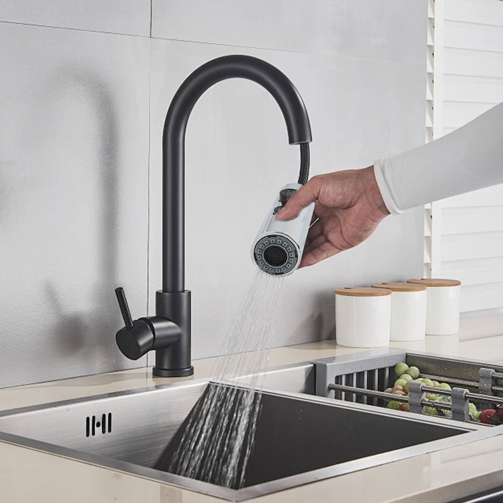 Upgraded ABS Material Pull Out Spray Shower Head for Standard G1/2 Thread