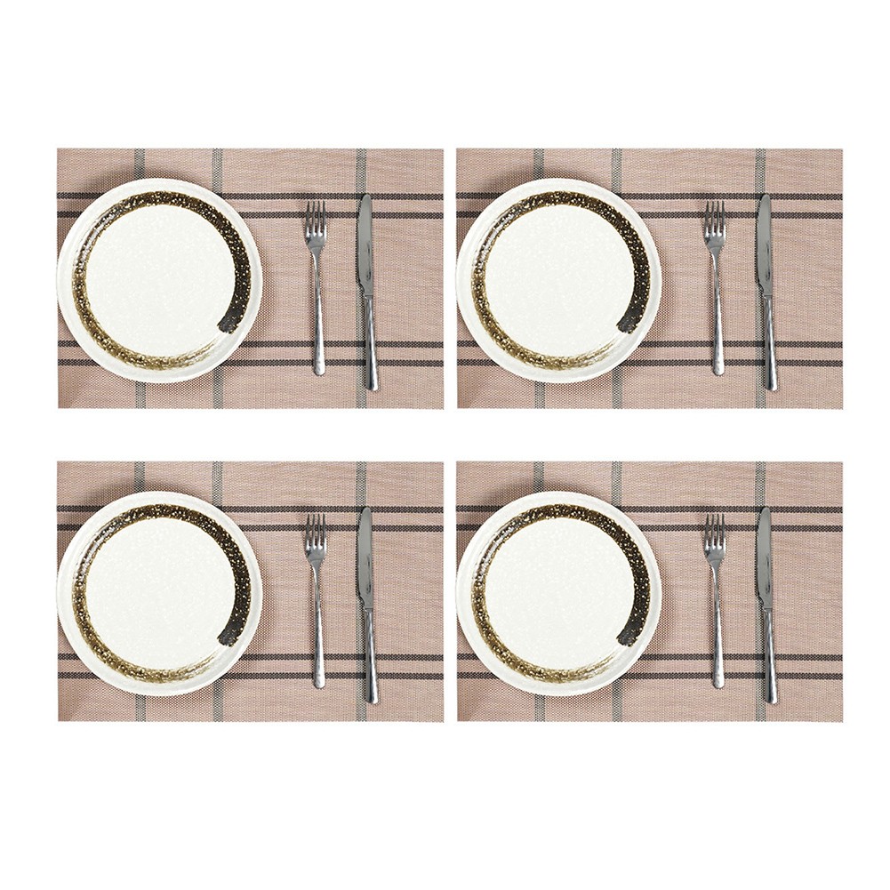 Dining Table Mats 4 Pack Waterproof Heat Resistant 18x12 Inch PVC Material - Picture 13 of 16
