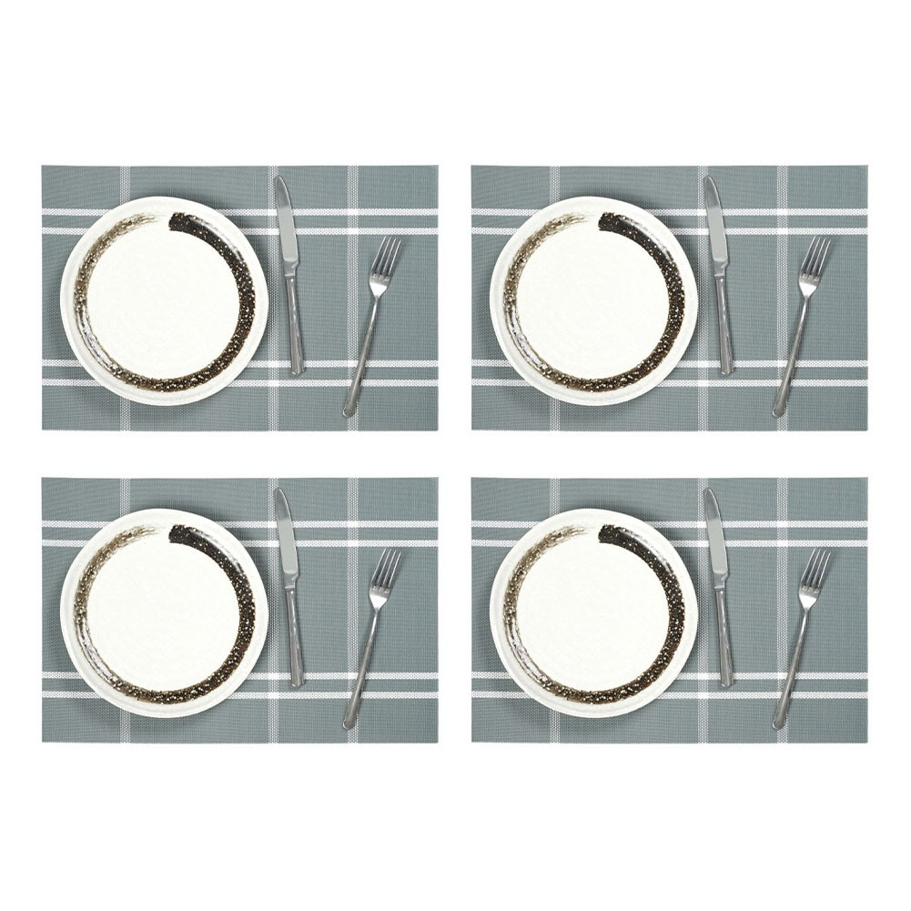 Dining Table Mats 4 Pack Waterproof Heat Resistant 18x12 Inch PVC Material - Picture 15 of 16