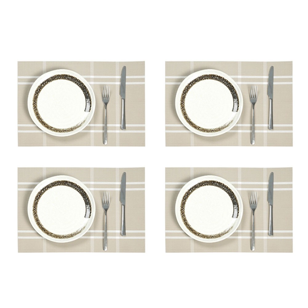 Dining Table Mats 4 Pack Waterproof Heat Resistant 18x12 Inch PVC Material - Picture 16 of 16