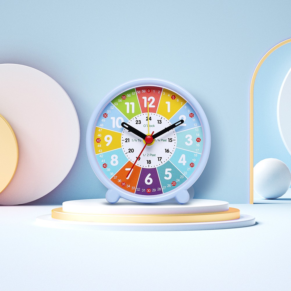Distraction-Free Learning Kid's Classroom Clock Colorful Educational Clock