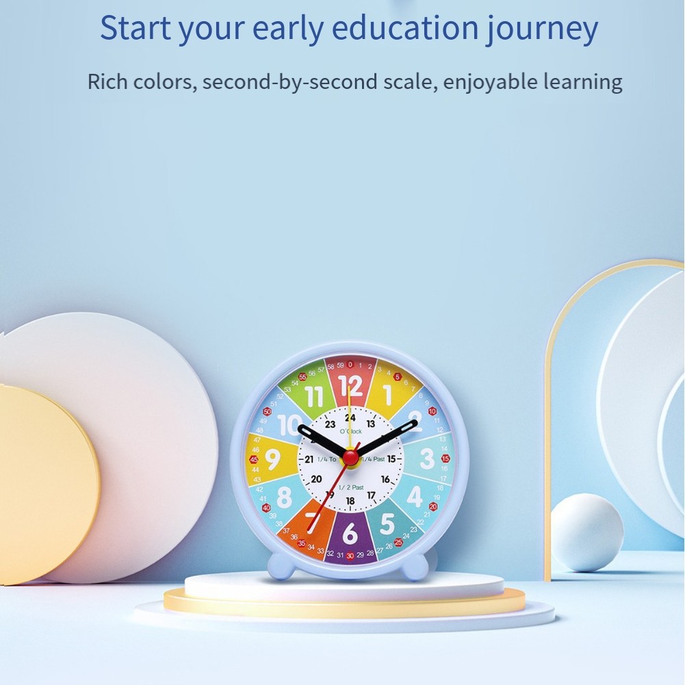 Distraction-Free Learning Kid's Classroom Clock Colorful Educational Clock