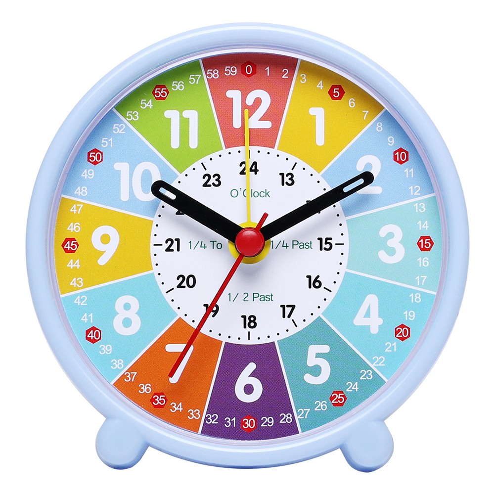 Distraction-Free Learning Kid's Classroom Clock Colorful Educational Clock