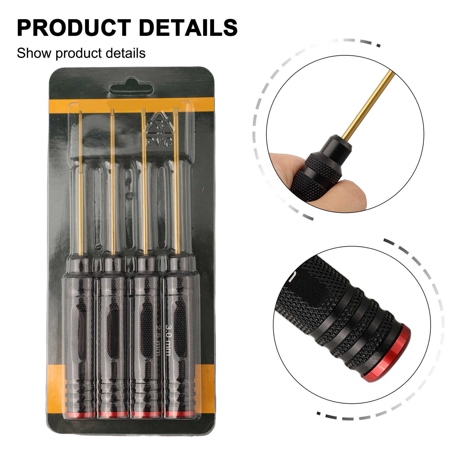 For RC Tools Hex Screwdriver Set with Sizes 1 5mm 2 0mm 2 5mm 3 0mm for Models - Picture 16 of 18