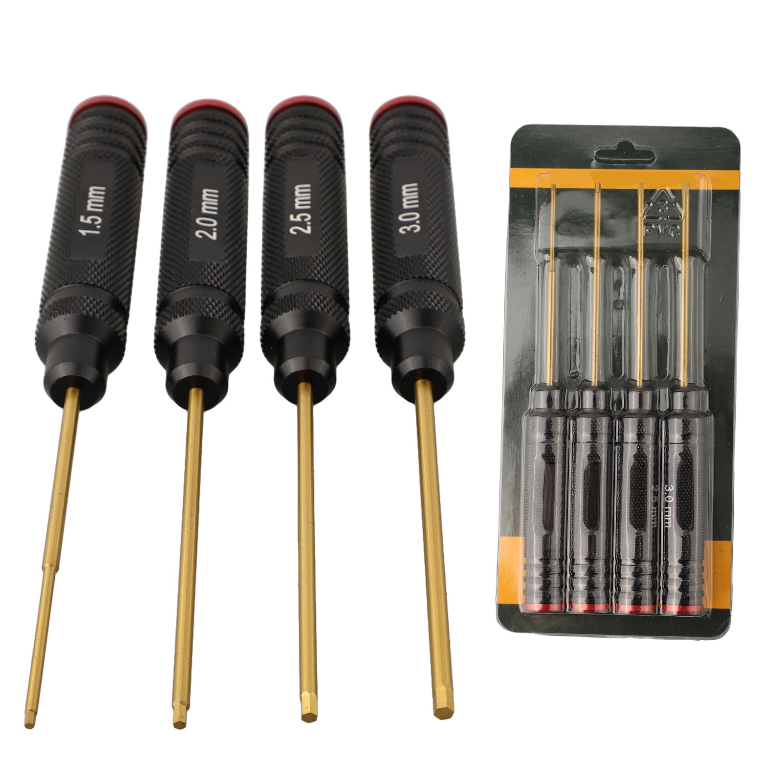 For RC Tools Hex Screwdriver Set with Sizes 1 5mm 2 0mm 2 5mm 3 0mm for Models - Picture 13 of 18