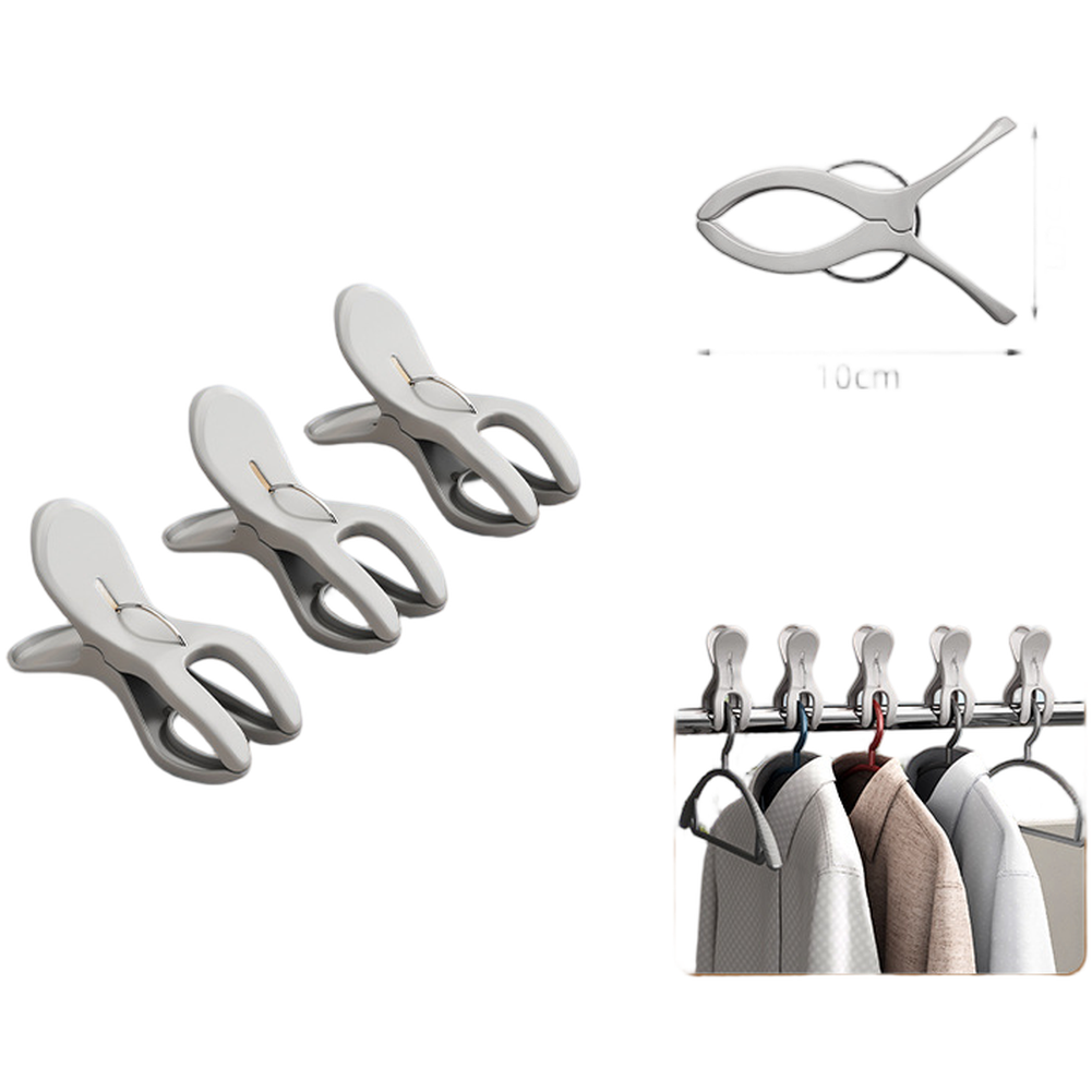 6 Stück Winddichte Wäschetrockner Clips Kunststoff Wäscheklammern für Decken Kleidung - Bild 9 von 11
