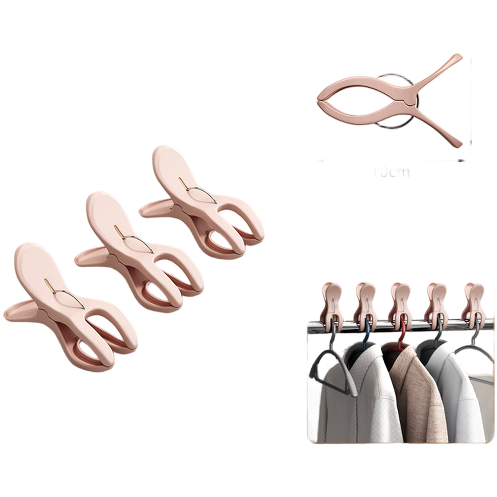 6 Stück Winddichte Wäschetrockner Clips Kunststoff Wäscheklammern für Decken Kleidung - Bild 10 von 11