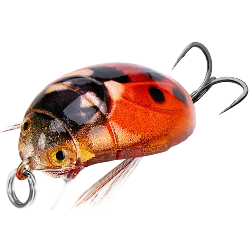 Floating For Beetle Hard Bait Fishing Lure with Noise Balls for Bass Trout Use