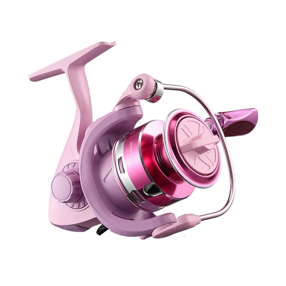 Pink Fishing Reel 8KG Drag Power Metal Line Cup Aluminum Alloy Saltwater Tool